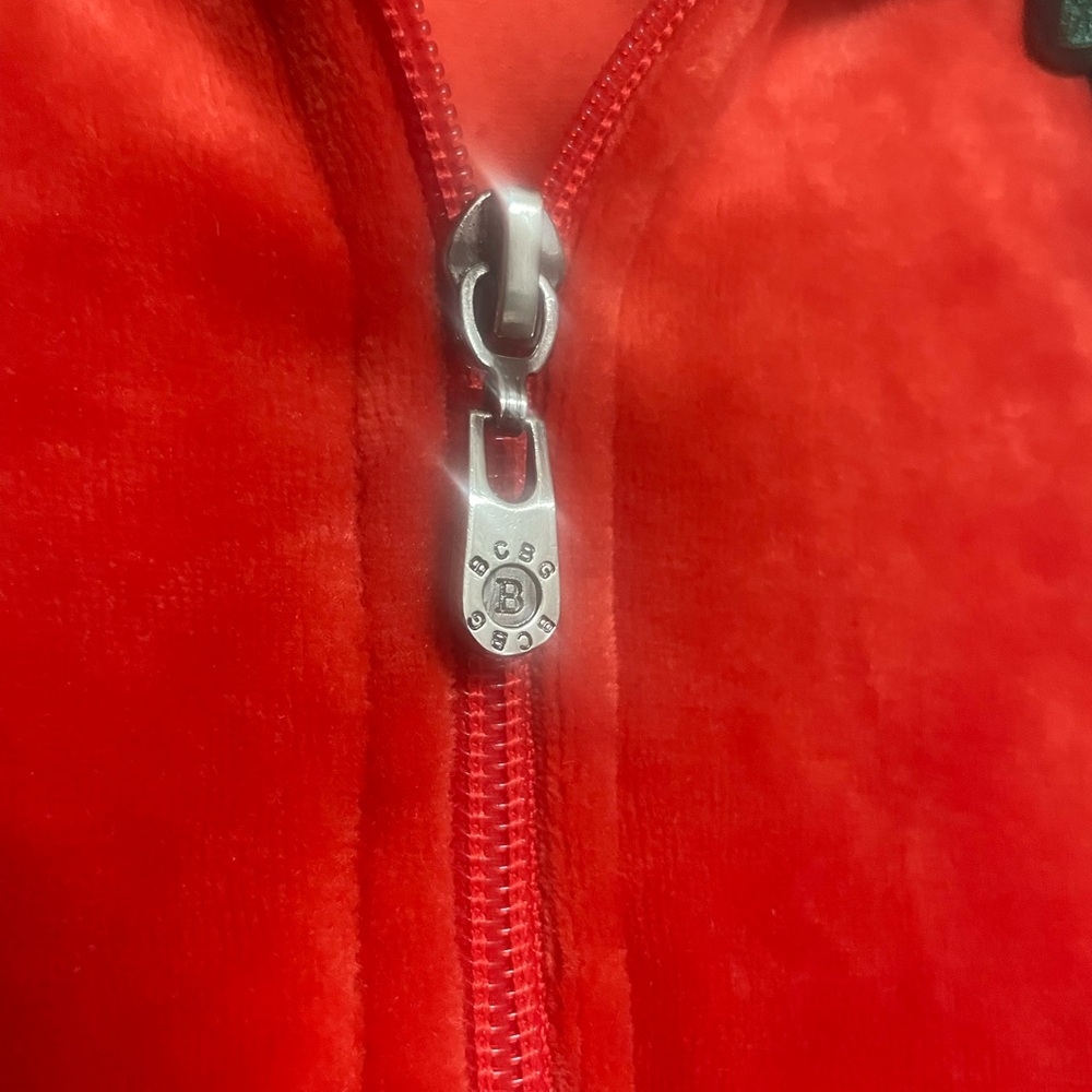 BCBGMaxAzria Velvet Zip Up Jacket with Floral and Tiger Embroidery Patches - Picture 6 of 12